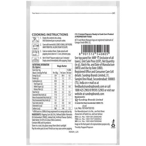 Magic Butter Instant Popcorn 37.5g
