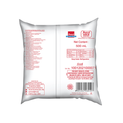 Amul Gold Full Cream Milk - 500ml