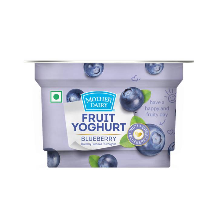 Mother Dairy Blueberry Flavoured Yogurt - 100g