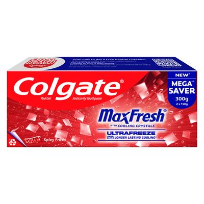 Colgate MaxFresh Spicy Fresh Gel Toothpaste 300g(2×150g )
