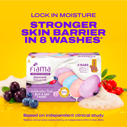 Fiama Moisturizing Soap Bars Japanese Hokkaido Milk - 625g