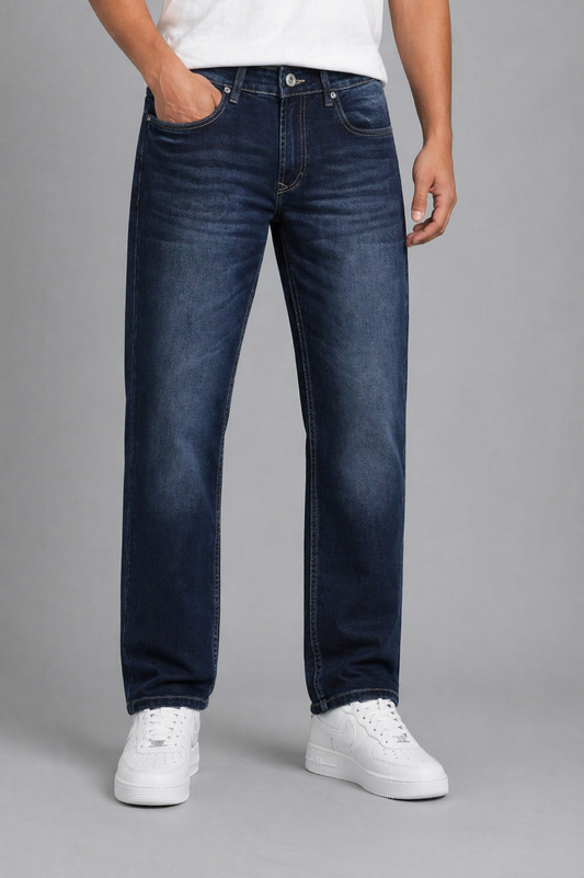 Levis Mens 505 Mid Rise Straight Fit Cotton Stretch Blend Jeans