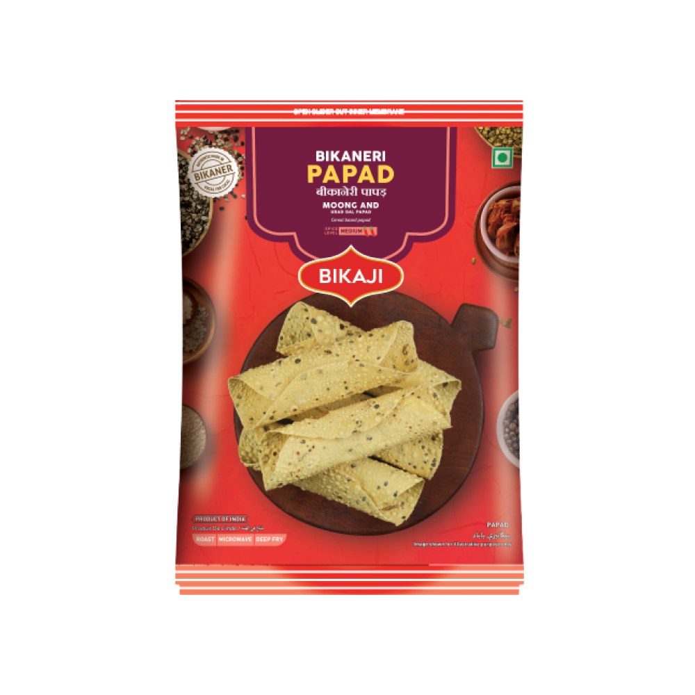 Bikaji Aslee Bikaneri Moong Dal Papad - 400g