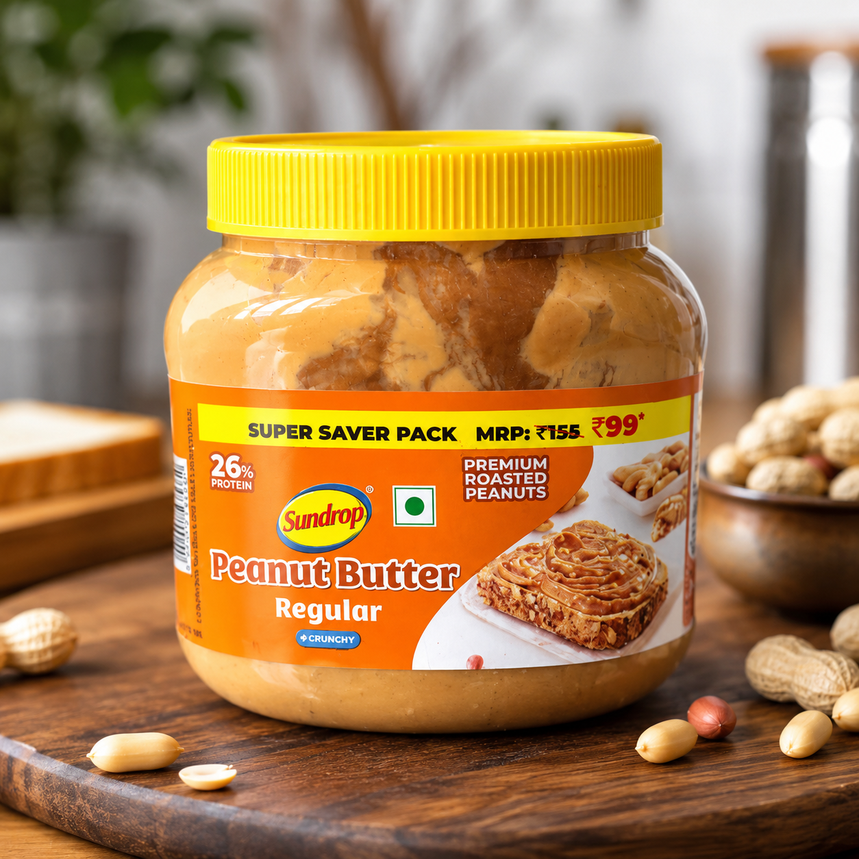 Sundrop Peanut Butter Crunchy - 320g