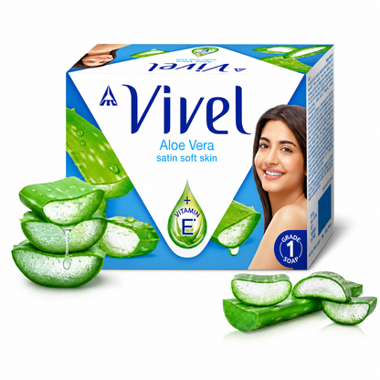 Vivel Aloe Vera Satin Soft Skin 1  Bathing Soap - 90g