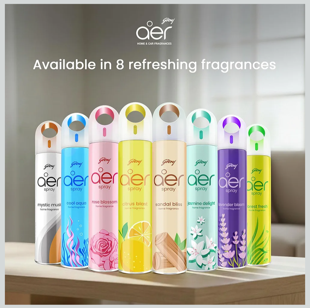 Godrej  Air Spray ! Room Freshner ! Long-lasting fragrance -200ml