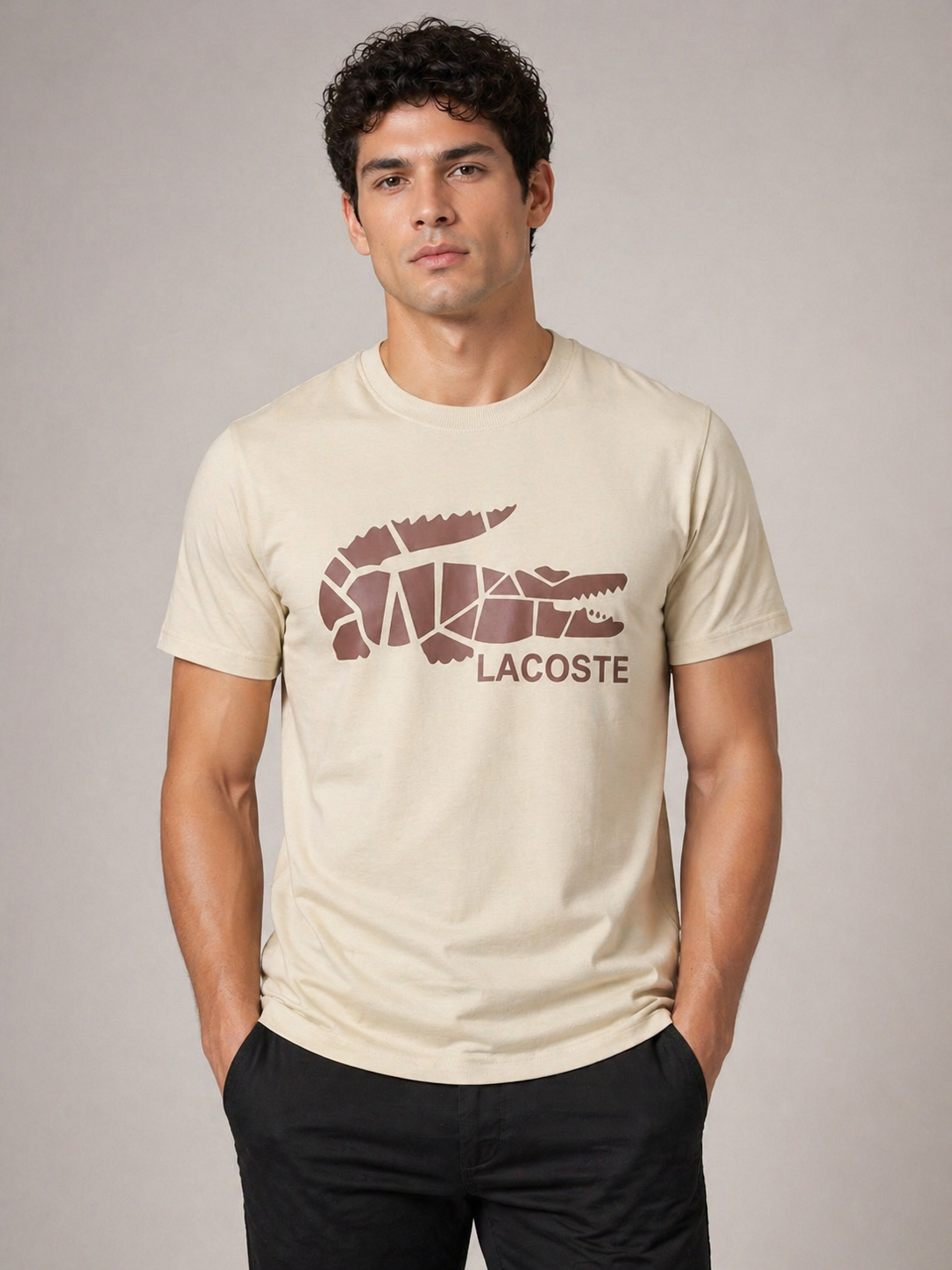 Lacoste Premium Cotton Round Neck Cotton T-shirt
