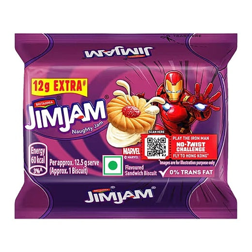 Britannia Jim Jam Sandwich Creme Biscuits - 150g