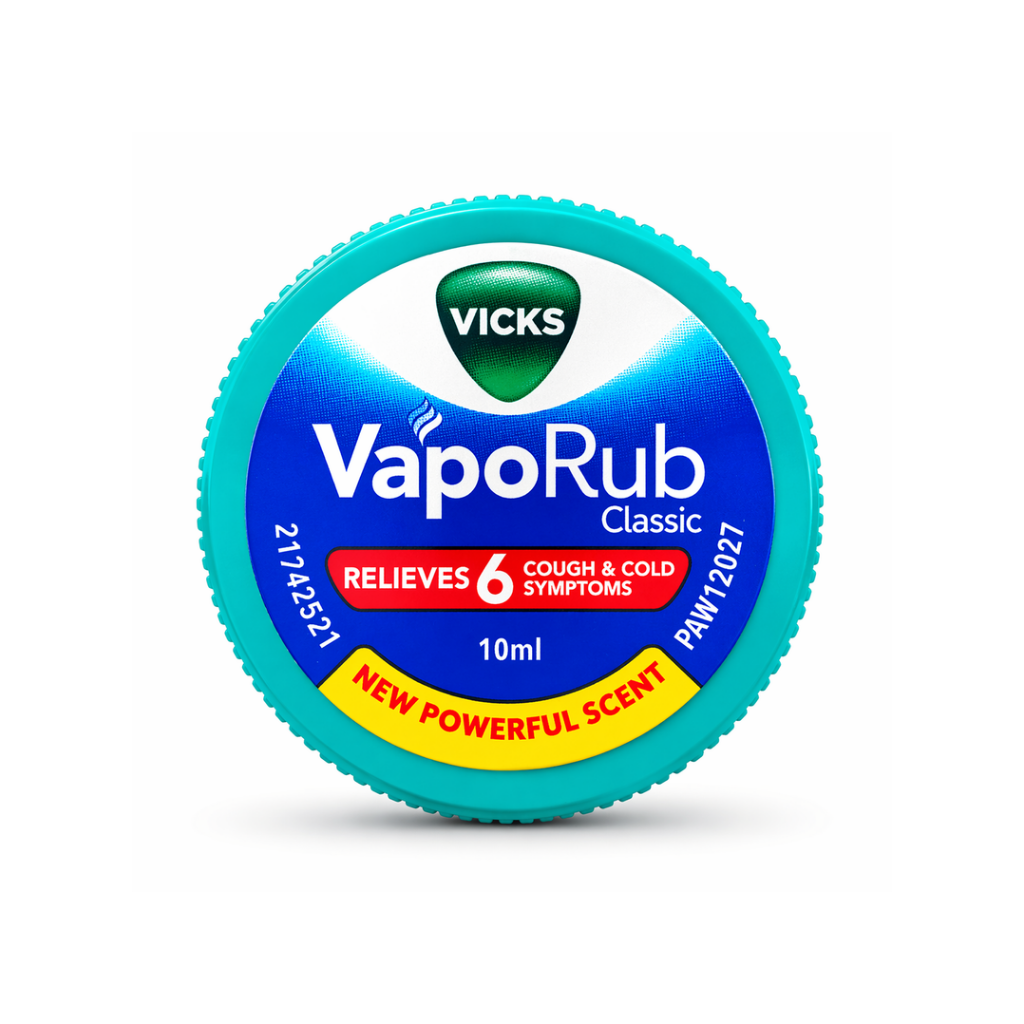 Vicks Vaporub Balm with Menthol, Camphor & Eucalyptus Oil - 10ml