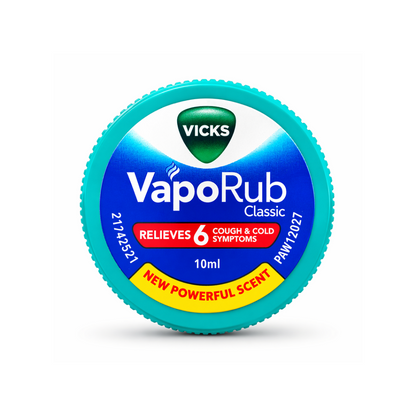 Vicks Vaporub Balm with Menthol, Camphor & Eucalyptus Oil - 10ml