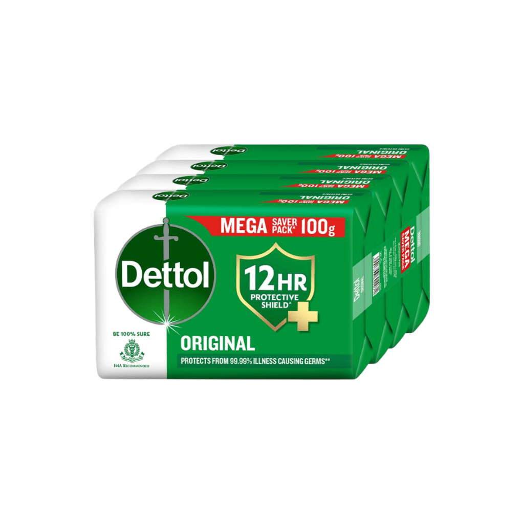 Dettol Original Bathing Soap Bar - (100g×5)