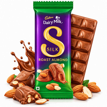 Cadbury Dairy Milk Silk Roast Almond Milk Chocolate Bar - 52g