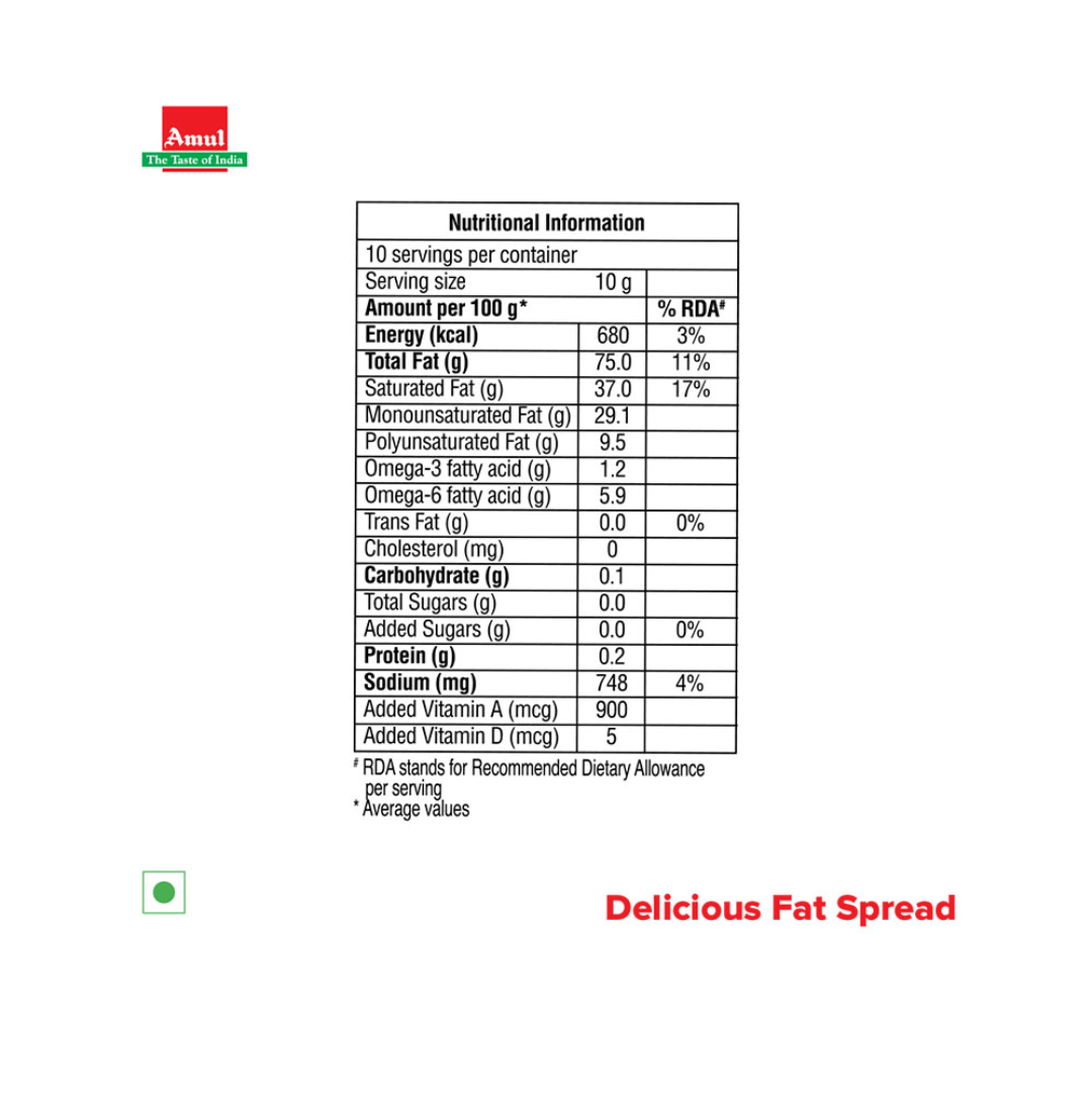 Delicious Cholesterol Free Fat Spread - 100g