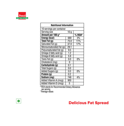 Delicious Cholesterol Free Fat Spread - 100g