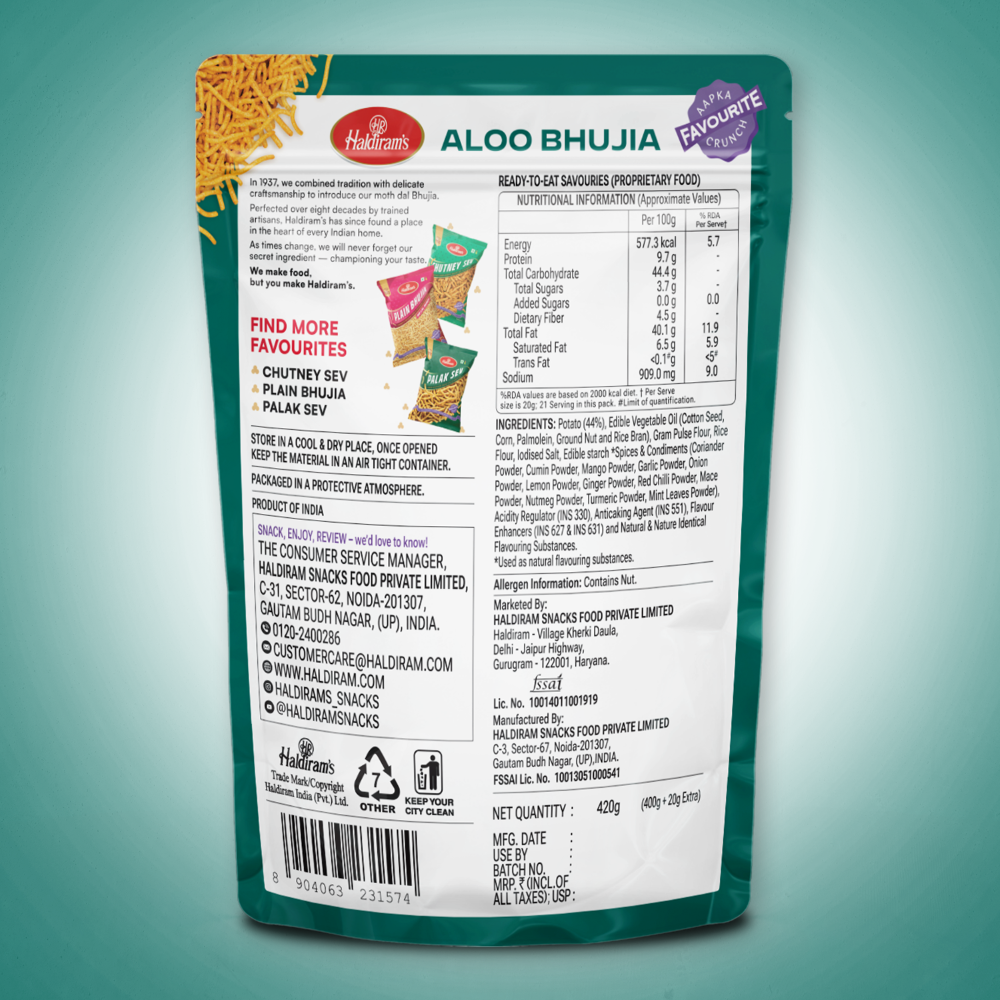 Haldiram's Aloo Bhujia Namkeen - 400g