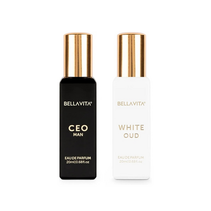 BELLAVITA CEO Man & White Oud Unisex Perfume for Man & Women - 2x20ml