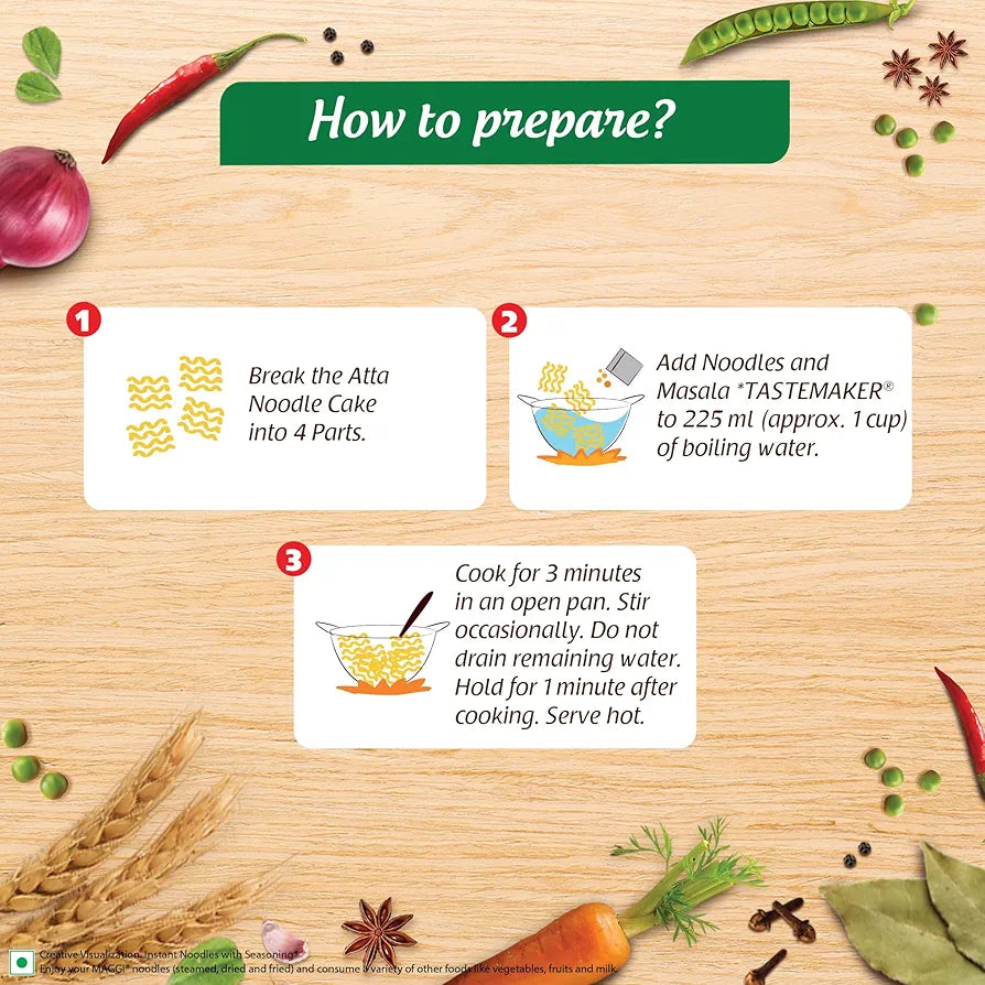 MAGGI Nutri-licious Masala Veg Atta Noodles - 51g