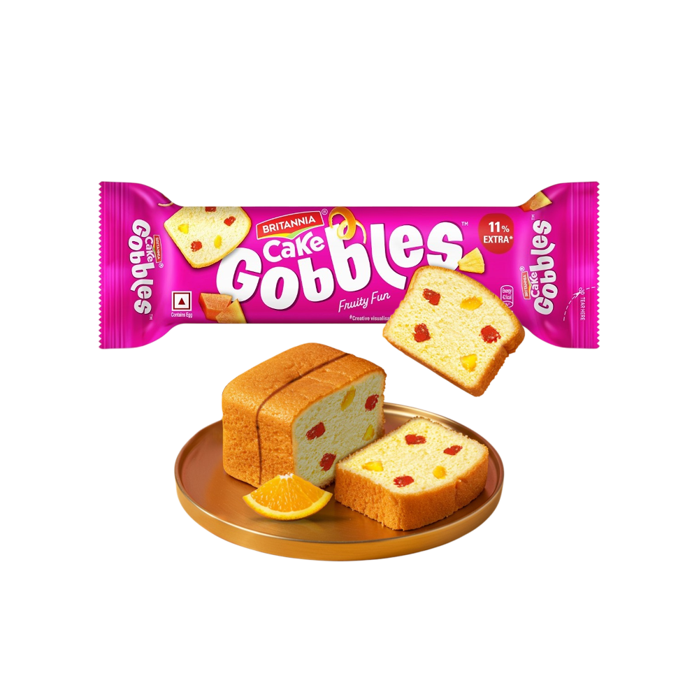 Britannia Gobbles Fruit Slice Cake - 50g