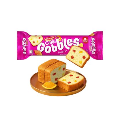 Britannia Gobbles Fruit Slice Cake - 50g