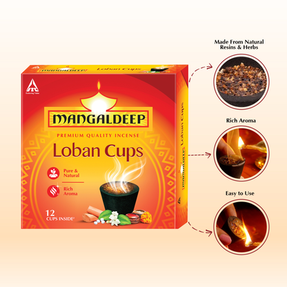 Mangaldeep Loban Dhoop Cup - 12 Cups