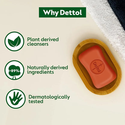 Dettol Original Bathing Soap Bar - (150g × 4)