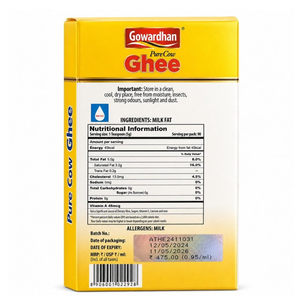 Gowardhan Pure Cow Ghee - 500ml