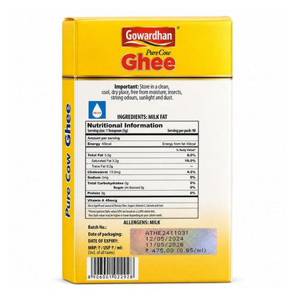 Gowardhan Pure Cow Ghee - 500ml