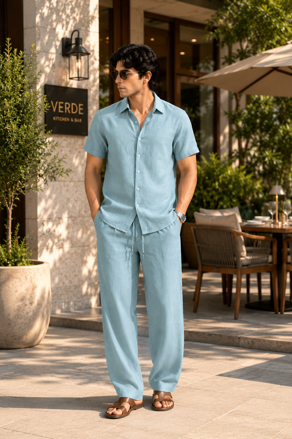 ZARA Men's Linen Co-ord Set Stylish