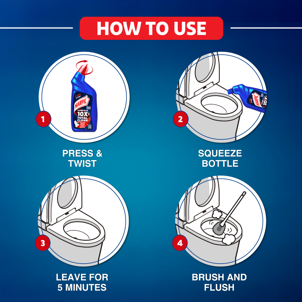 Harpic Disinfectant Liquid Toilet Cleaner - 900ml
