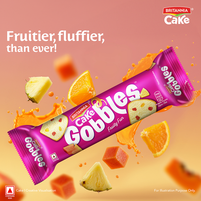 Britannia Gobbles Fruit Slice Cake - 50g