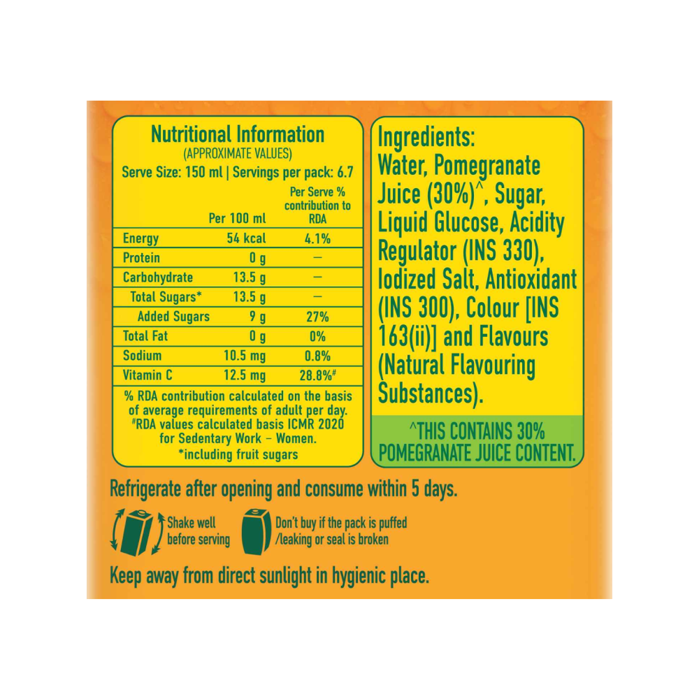 Real Fruit Power Pomegranate Juice - 1L