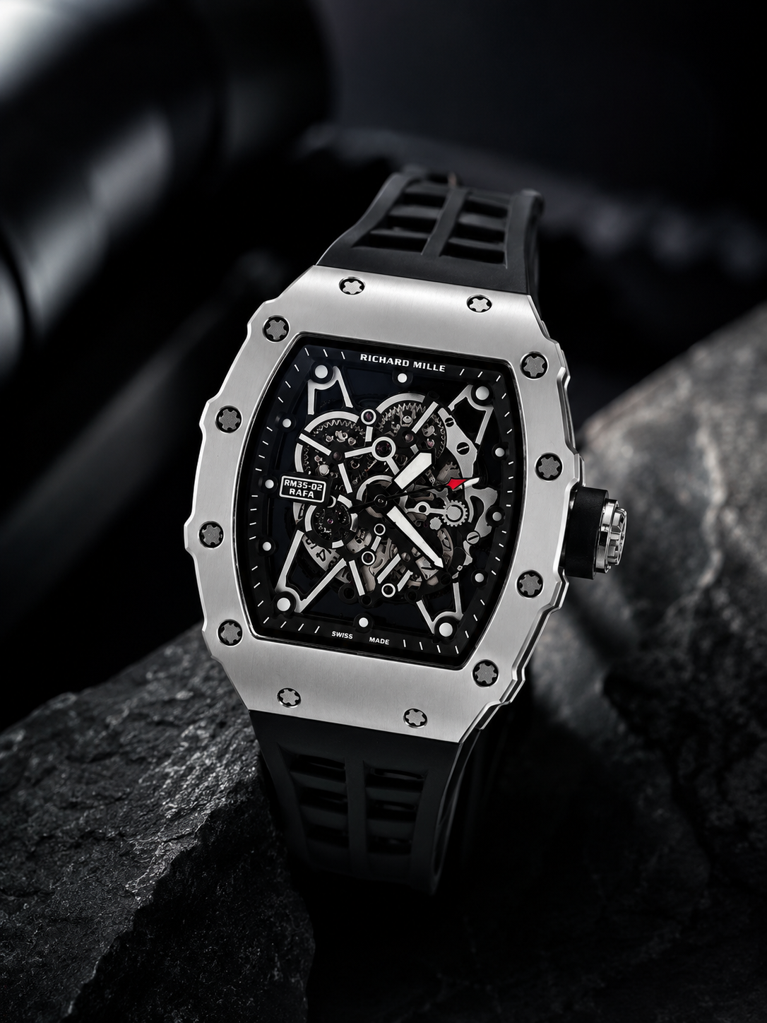 RM 027-01 Tourbillon Black Silver Sapphire