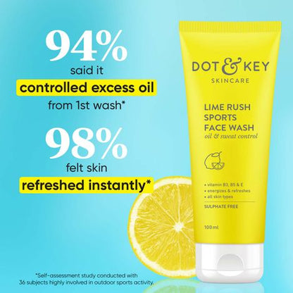 DOT & KEY Lime Rush Sports Face Wash - 100ml