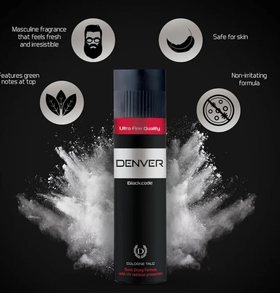 DENVER Black Code Cologne Talc - 50g