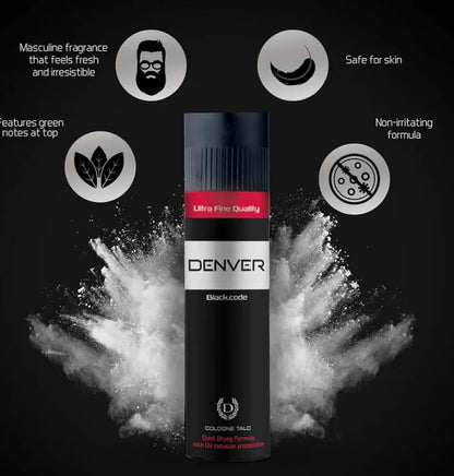 DENVER Black Code Cologne Talc - 50g