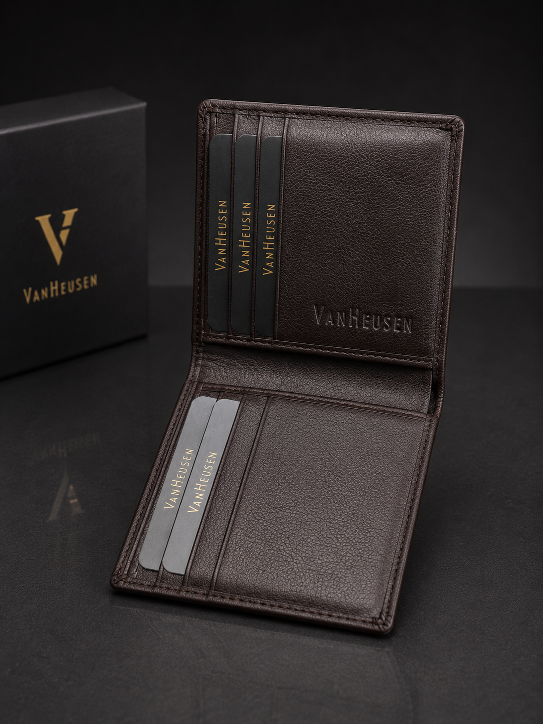 VAN HEUSEN  Men's Wallet Genuine Leather