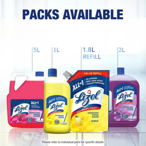 Lizol Floral Fragrance Disinfectant Surface Cleaner, 500 ml