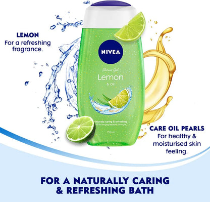Nivea Bath Care Lemon and Oil Shower Gel, 250ml