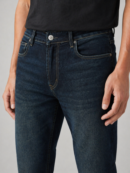 Levi's Mens 505 Mid Rise Straight Fit Cotton Stretch Blend Jeans