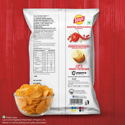 Lays Potato Chips, Spanish Tomato Tango Flavour 52.9g
