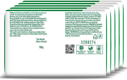 Dettol Original Bathing Soap Bar - (150g × 4)