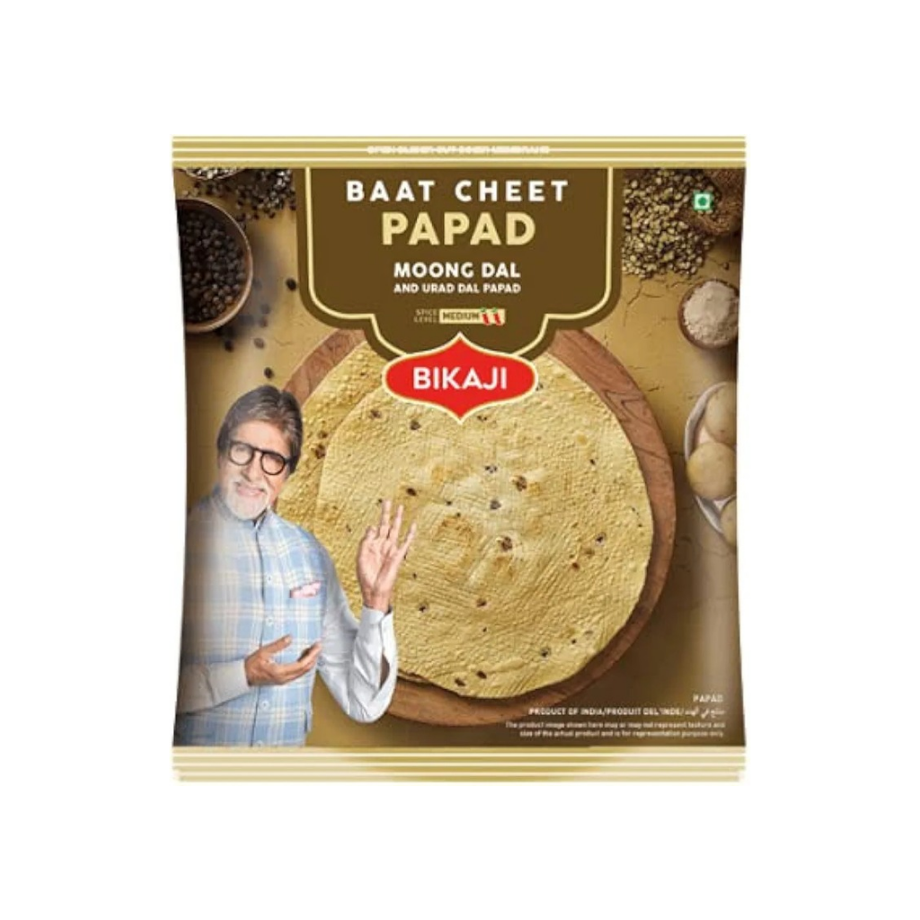 Bikaji Baat Cheet Moong and Urad Dal Papad - 400g