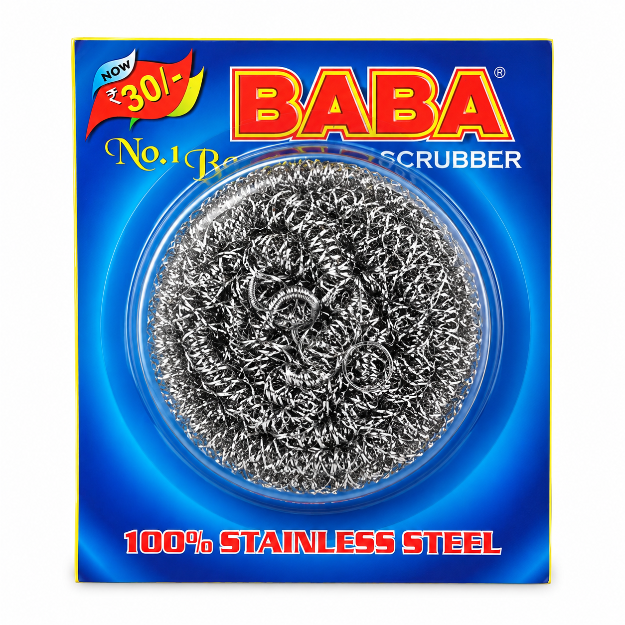 Steel Fibre Stainless Steel Scrubber For Kitchen - 1 N