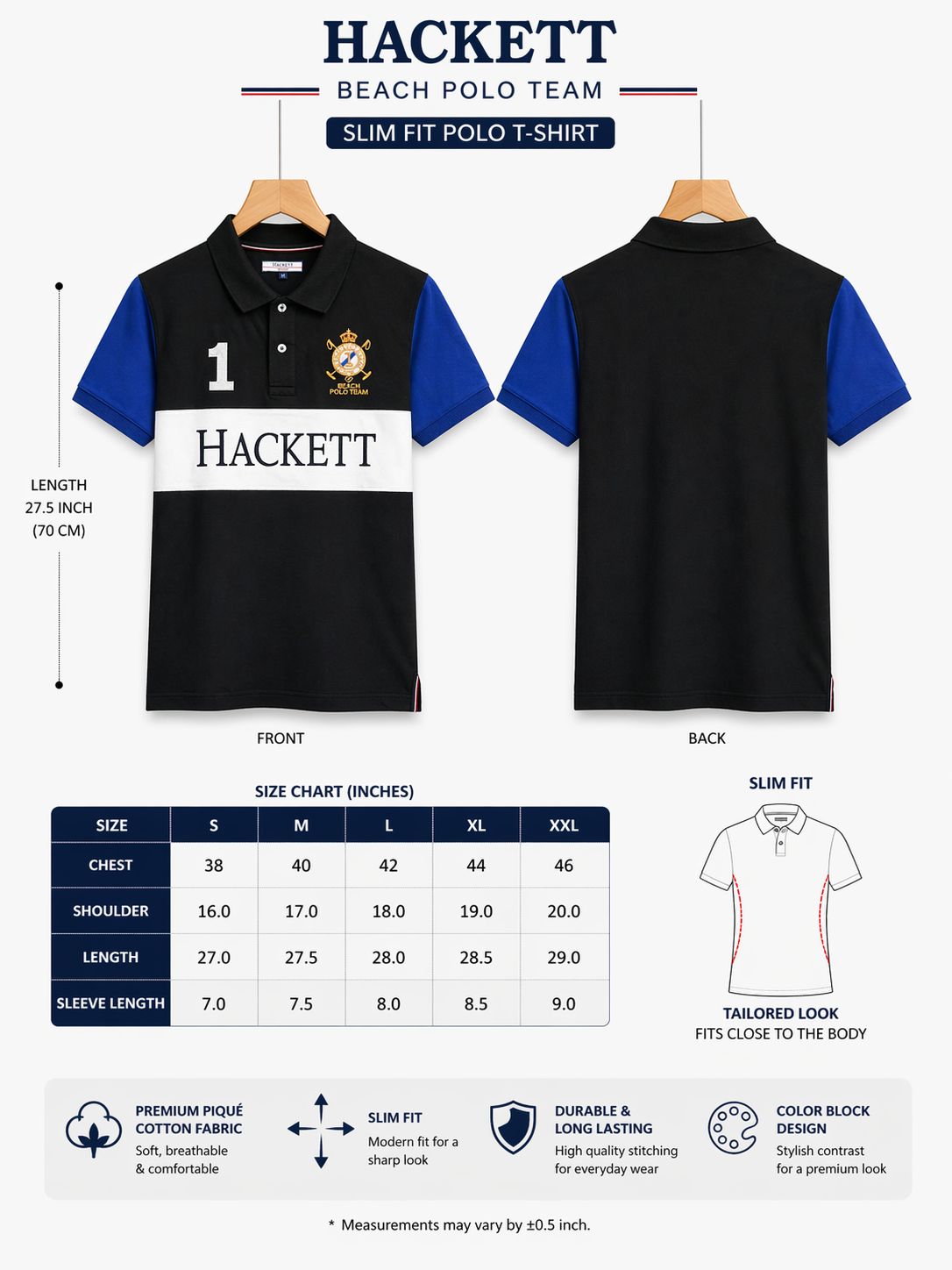 HACKETT Premium Cotton Polo T-Shirt