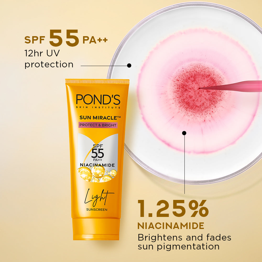 POND’S Sun Miracle SPF 55 PA+++ Light Sunscreen - 100g
