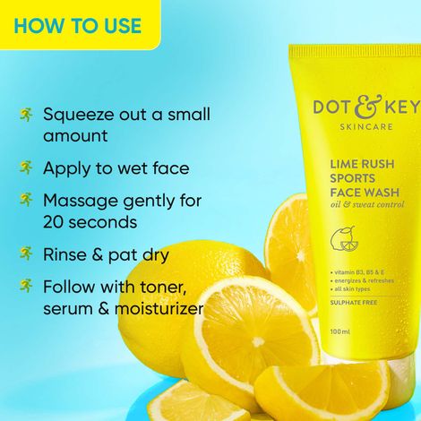 DOT & KEY Lime Rush Sports Face Wash - 100ml
