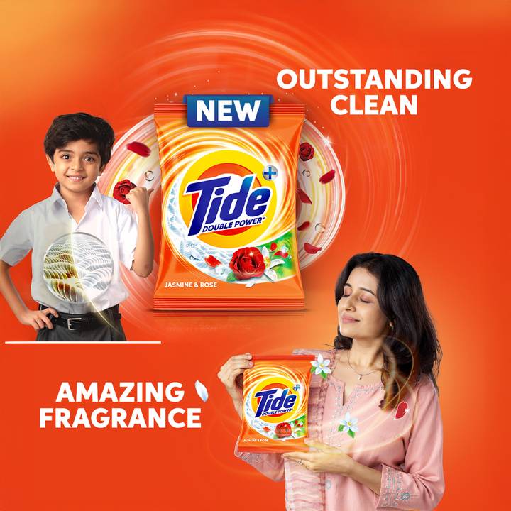 Tide Plus Double Power Detergent Powder - 1kg