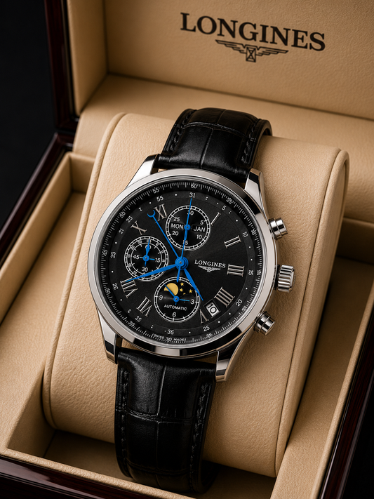 Longines Master Automatic Silver black Dail  42mm