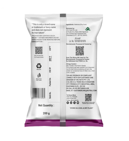 Nutraj High Protein Makhana | Rich in Fiber | Naturally Fat-Free 200g