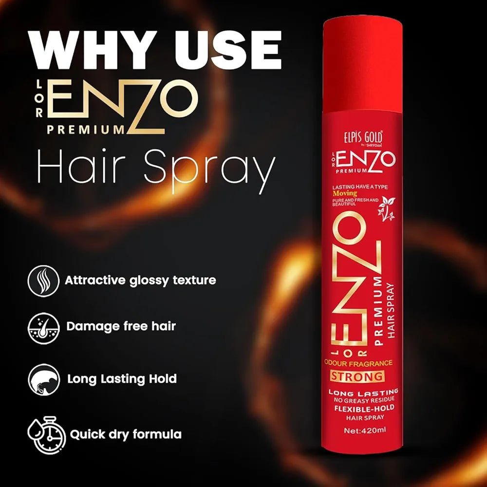 ELPIS GOLD Enzo Premium Hair Spray - 420ml